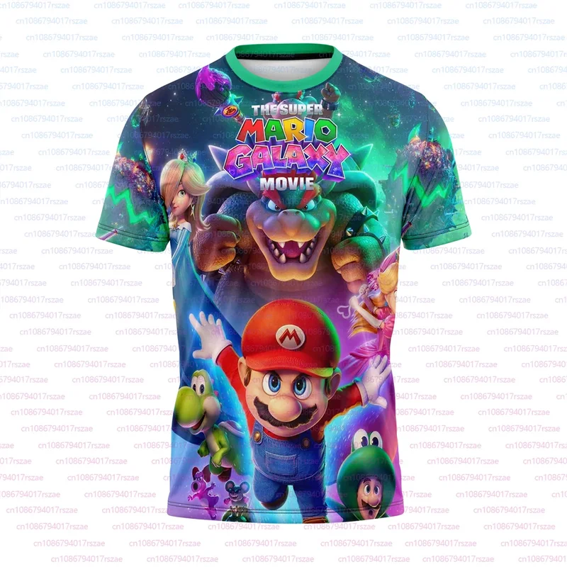 AliExpress - Super Mario Galaxy Film 3D-Druck Kurzarm-T-Shirts für Jungen Sommer Mode Streetwear Herren Lustige Daisy Yoshi Bowser Tees
