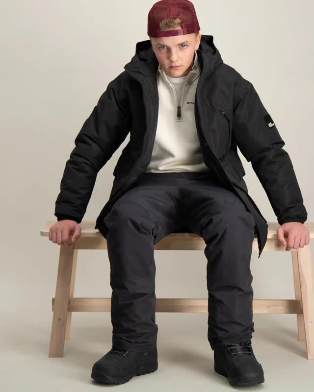 Jack Wolfskin TEEN 2L INS PARKA Y Zwart Jassen Jongens - Kids Brand Store