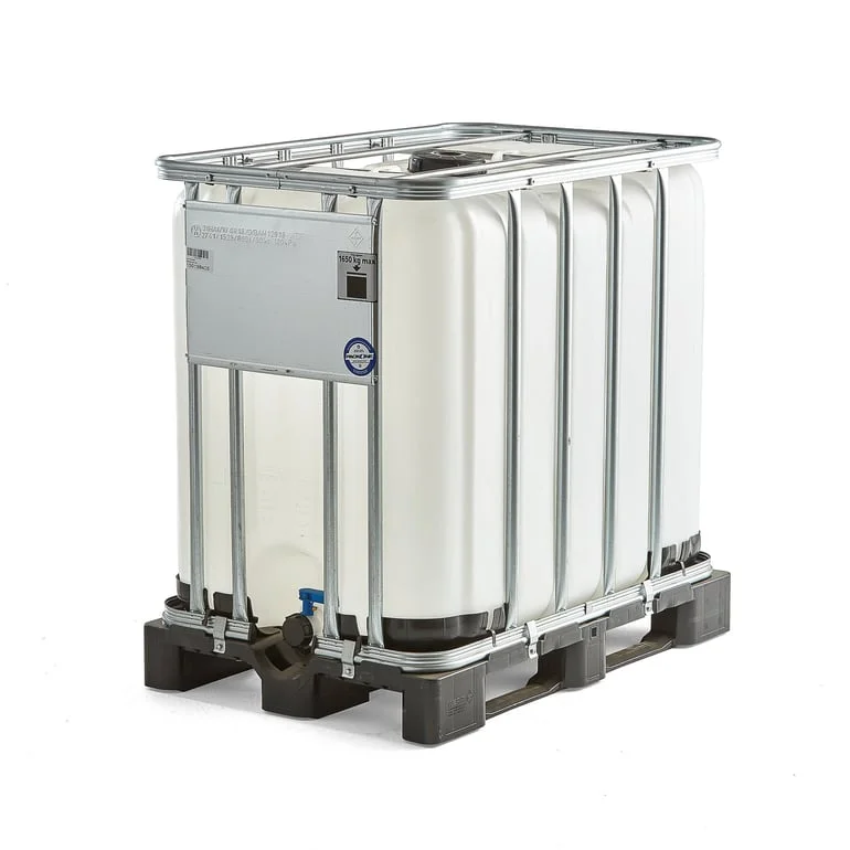 IBC-Uppsamlingskärl med plastpall, 800 liter
