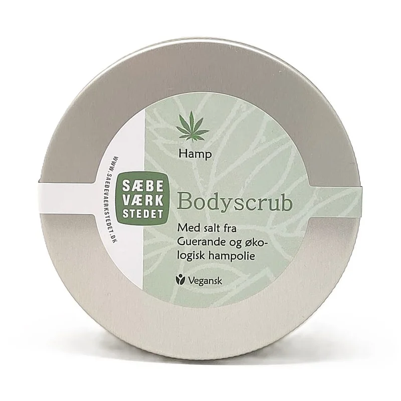 SÆBEVÆRKSTEDET Hamp Saltscrub med økologisk hampolie 200 ml, Hudpleje, Kropspleje, Scrub