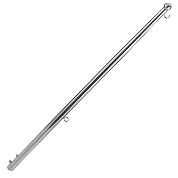 【NX】610MM 304 rostfritt stål båt flaggstång Marine Yacht Rail Mount flaggstavshållare