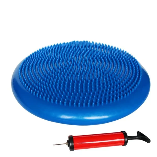 Dynamisk sittboll sittdyna med pump, blå 33 cm, valfri färg, taggig luftkudde balansdyna