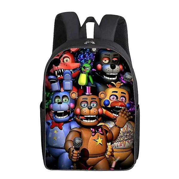 Five Nights at Freddy's Skolväska 3D-tryck Fnaf Skolväska Cartoon Mode Väska Laptopväskor Studentväska Skolväska Present[HK] 3- Perfet 3