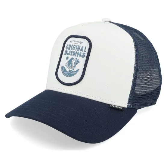 Djinns - Blå trucker Keps - Hft Cap Original Djinns White/Navy A-Frame Trucker @ Hatstore