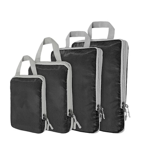 Compression Packing Cubes, 4-Pack Ultralight Packing Bags for Carry-on Luggage, Travel Packing for Suitcase Organizer [GKS]