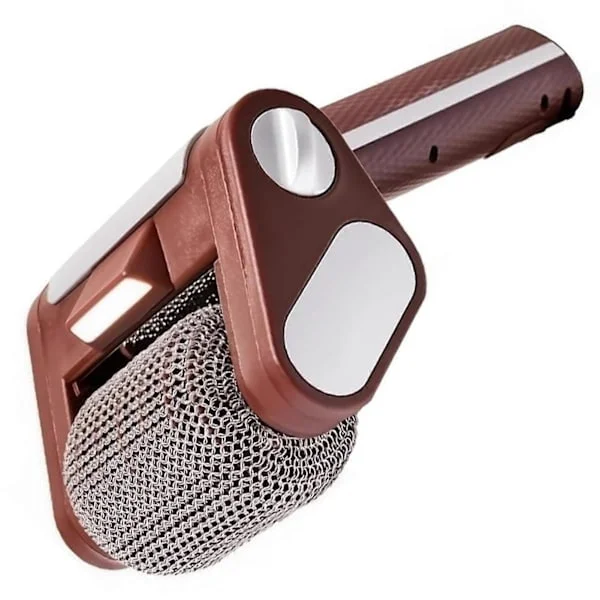 [RM] Electric Grill Cleaner, Cordless Brushless Rotating Grill Brush, Suitable for Outdoor BBQ and Grill Cleaning, Brown