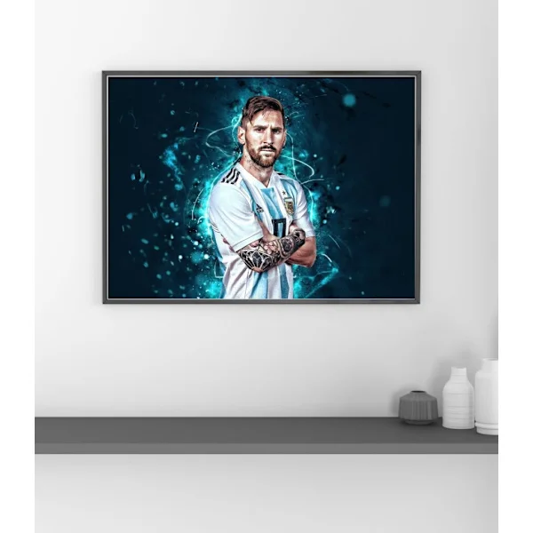 Lionel Messi Poster – Fotbollsikon & Inspirerande Väggkonst | Fotopapper | 21×30 CM