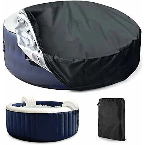 Protective cover for pool or spa, round sun protection for outdoor spa, waterproof and dustproof cover
