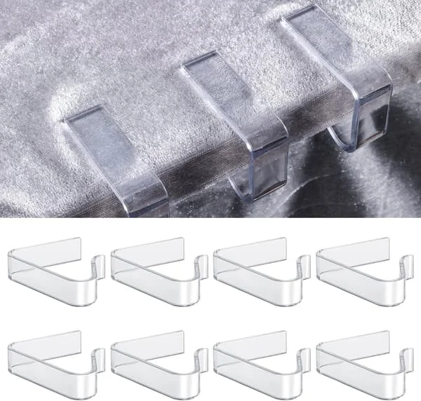 8-pack Plastic Tablecloth Clips, Transparent Picnic Tablecloth Clips Tablecloth Holder Tablecloth Clamp for Dining Table Home Wedding Party Indoor 