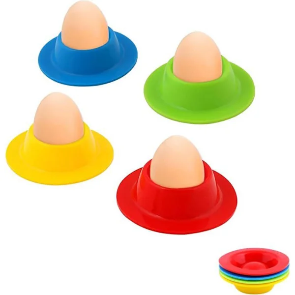 Sett med 4 eggeglass, eggeglass, eggeglass for bløtkokte egg, kokosnøtt-eggeglass for bløtkokte egg[YJD]