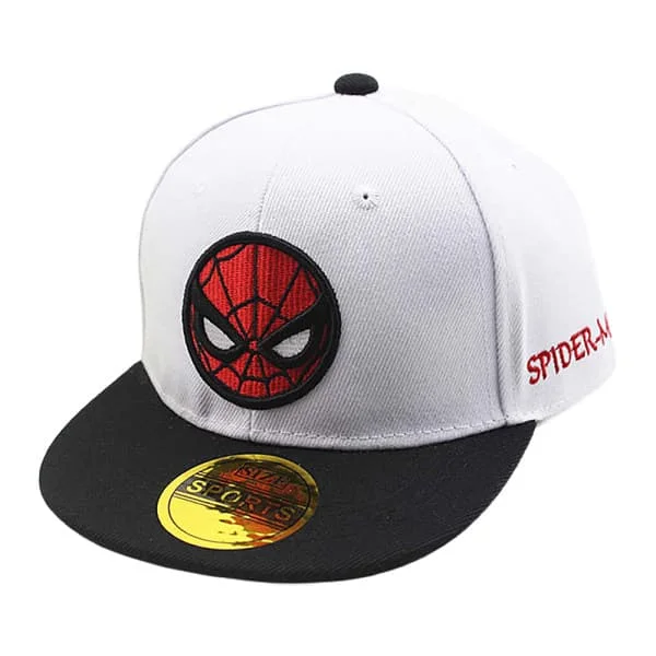 Spiderman Poika Tyttö Lippalakki Snapback Urheilupipo Lapsille Valkoinen (Suositeltu päänympärys: 48-53CM)
