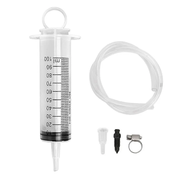 Hydraulisk bremseutluftingssett for scootere motorsykler 100ML sprøyte 50cm slange
