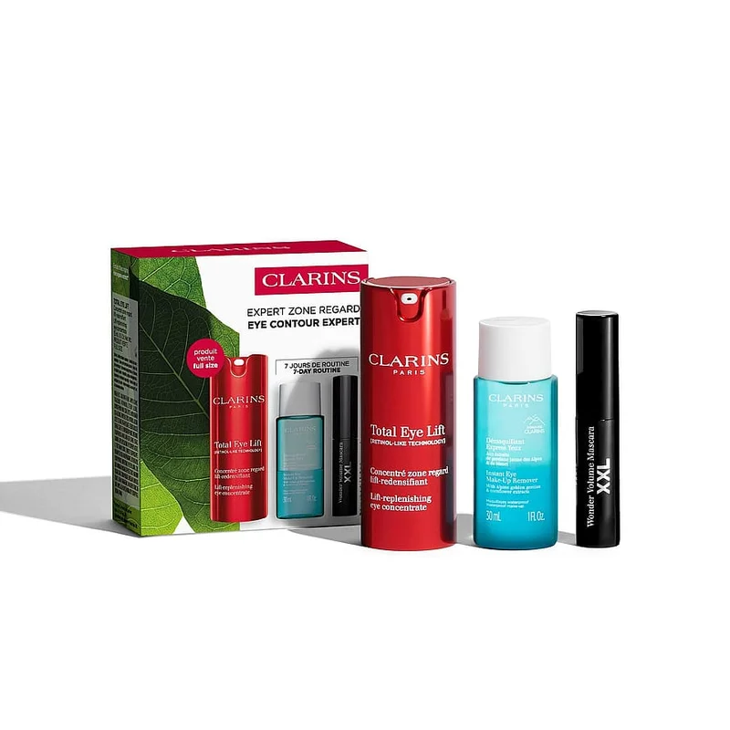 Clarins Value pack Total Eye Lift TEL 15ml, IEMUR 30ml, TS XXL volume 3ml, Gaver, Gaveæsker, Skincare Gaveæsker