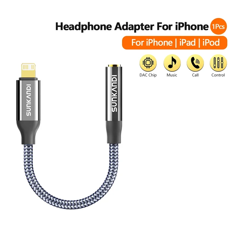 AliExpress - SUNKANDI Lightning naar 3,5 mm hoofdtelefoonaansluitingadapter voor iPhone, iPhone Aux-adapter audiokabel voor iPhone 14 13 12 11 X XS 8 