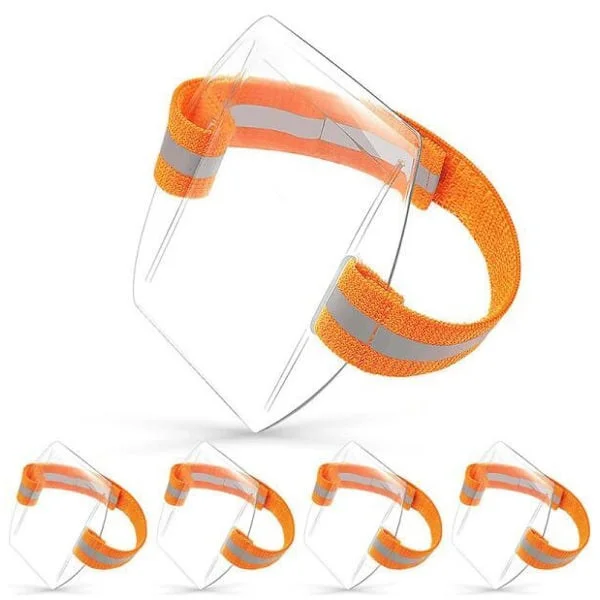 4 st PVC ID-korthållare med hög synlighet, skidkort, armband, ID-korthållare Orange