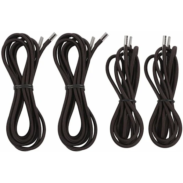 Reservdelar för vilstol, elastisk snöre, reparationsverktyg för stol, schäslong och bungee-stol, 4-pack brun