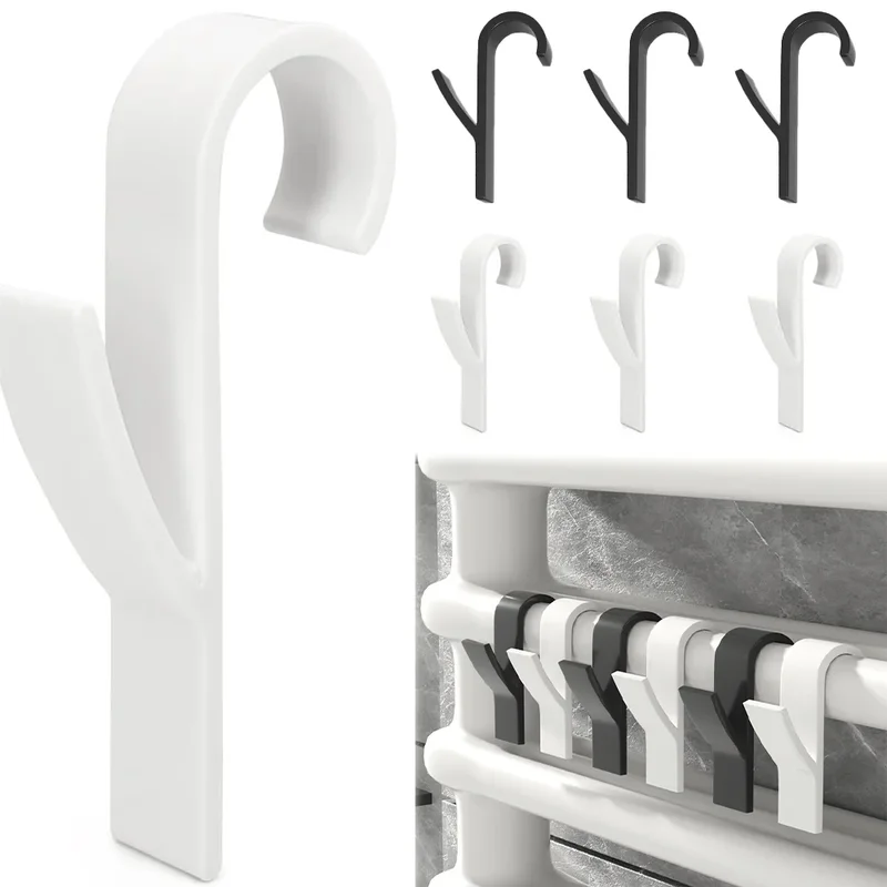 AliExpress - 1-5Pcs Bathroom Towel Holder Storage Racks Clear Hanger Heated Towel Radiator Rail Clothes Hanger Scarf Hanger Hooks Holder