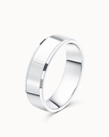 Alliance Samuel pour Homme Or Blanc 18 Carats - Design Vintage de Vanbrun