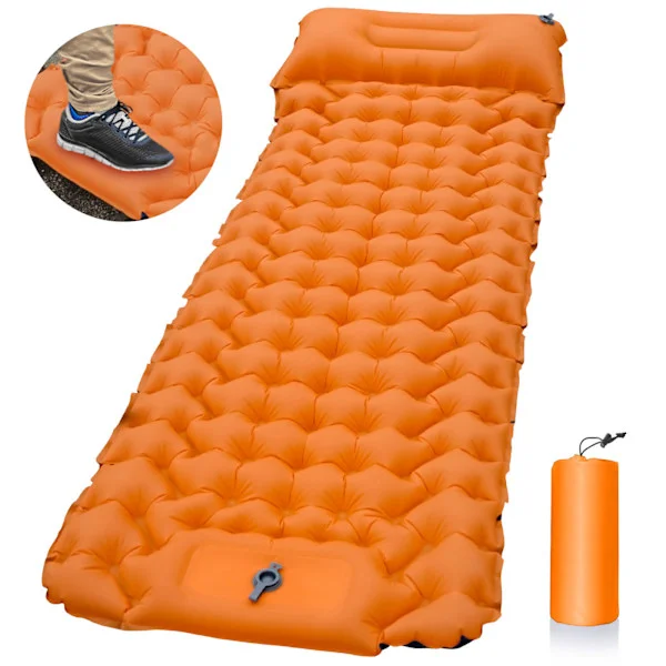 Portable Inflatable Sleeping Mat: Lightweight Camping Mattress for Outdoor Adventures, Compatible with Huawei, Samsung and APPLE Grey