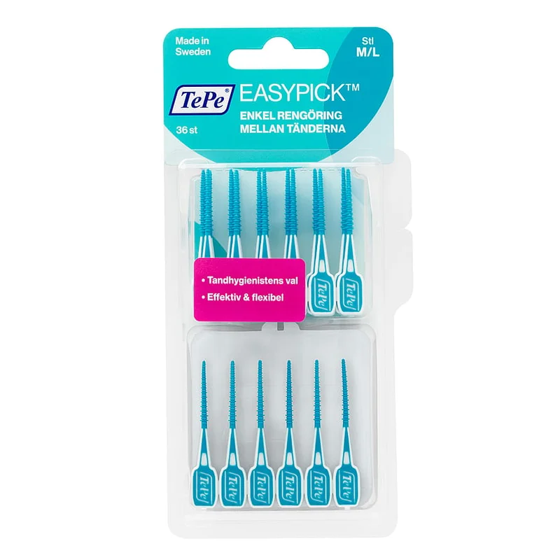 TePe TePe EasyPick M/L Tandstikker Blå 36 stk, Medicin & Pleje, Mund & Tandpleje, Tandstikker