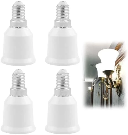 4 kpl E14 - E27 Lampunkanta Adapteri, E14 - E27 Kantasovitin 220V, Lampunkanta Adapteri LED-Lamppuille, Hehkul