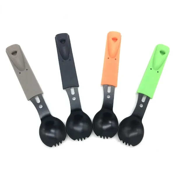 Multifunktionell skedkniv, backpacking tillbehör