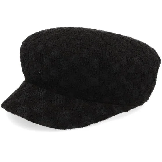 Kangol - Schwarz vega Cap - Kg Bermuda Check Stitch Mau Black Vega Cap, Schwarz, Größe M (58 cm), Bermuda-Gewebe
