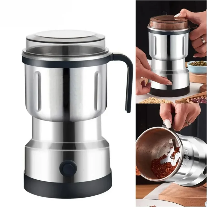 AliExpress - 220V multifonction moulin à café lame en acier inoxydable électrique herbes grains moulin épices noix Grains café grain rectifieuse