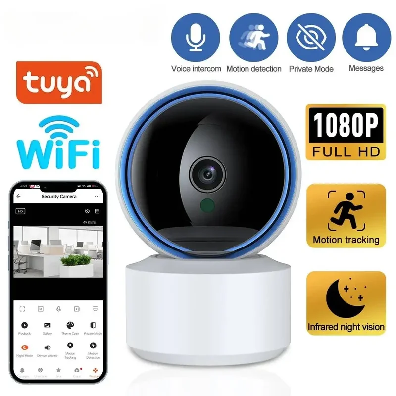 AliExpress - Tuya IP-Kamera 2MP WLAN-Videoüberwachungskamera 2-Wege-Audio HD Nachtsicht Auto-Tracking Cloud Smart Home Babymonitor