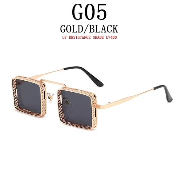 Steampunk Solbriller For Menn Firkantet Vintage Punk Motebriller Sonnenbrille Retro Lunette De Soleil Homme Lentes