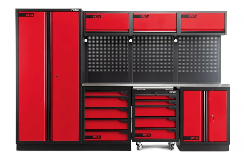 PELA 2.0 546214 Garageinredning Röd/svart, Garageinredning & förvaring