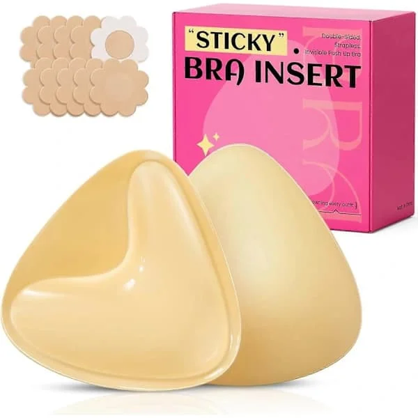 2025 Double-Sided Adhesive Bra Inserts, Invisible Push-Up Bra Pads, Suitable