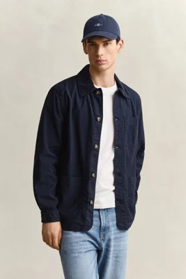 GANT - Overskjorte i linblanding til herre evening blue