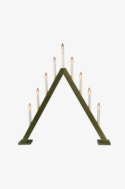 Konstsmide - Lysestake i tre 9 pærer - Grønn - Adventsstaker - Fra Homeroom