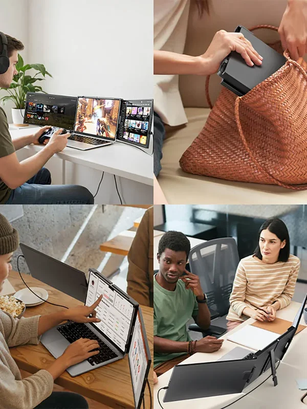 AliExpress - 15,6 Zoll Triple-Screen-Extender für Laptop Mini-PC 1080 FHD IPS Externe Erweiterung Tragbarer Dual-Monitor für MAC Windows Chrome