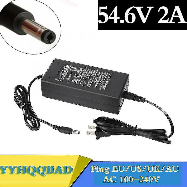54,6v 2a laddare för 48v li-ion batteri laddare DC-uttag/kontakt för 48v 13S litiumbatteri Ebike [kk]
