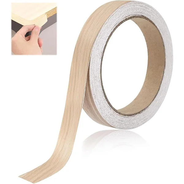Ekfaner kantband, självhäftande dekorativt kantband, för reparation av bänkskivor, möbler och snickerier, 10 meter x 18 mm.