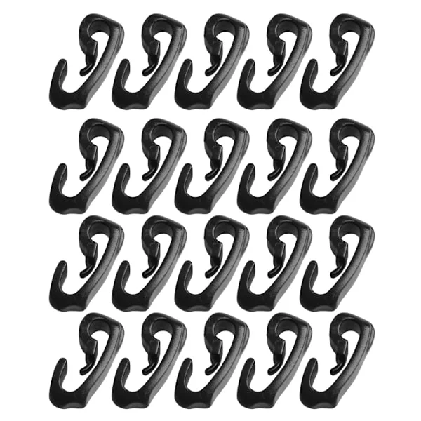 20 stk./sett Nylon Plast Snap Kroker Camping Karabinkroker Spenner Telt Tilbehør Multifunksjon Snap Krok Campingutstyr