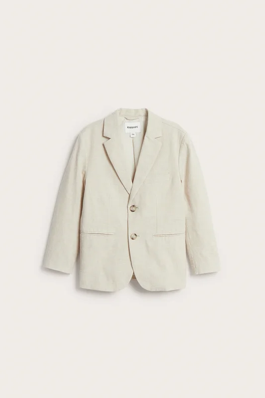 Kappahl | Blazer i linblanding Lys beige 98 | Barn