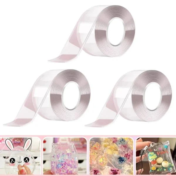 Stk Nano Tape Bubble Leker, Sporløs Nano Tape Bubble Making, Transparent Gjenbrukbar 100cm*3