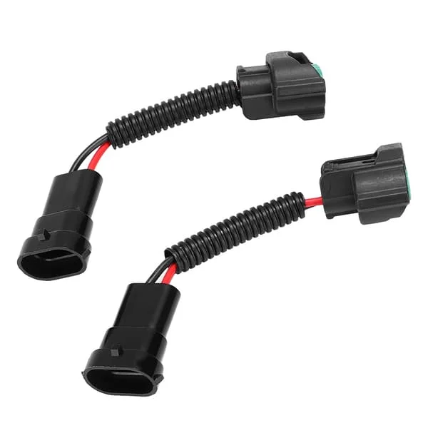 2 stk. H11 Pære Sokkel Adapter Hun Han Ledning Stik Sele Holder Bil Forlygte