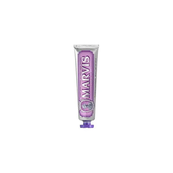 Marvis Whitening Tandkräm, 85ml, främjar naturlig tandblekning, bekämpar plack och ger långvarig fräsch andedräkt Jasminmynta
