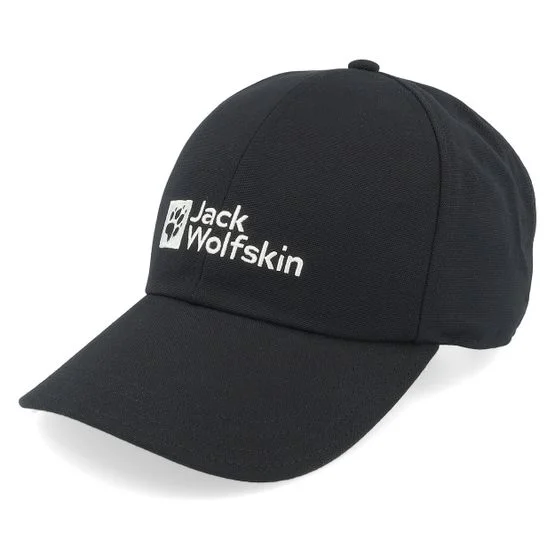 Jack Wolfskin - Musta unconstructed Lippis - Baseball Cap Black Dad Cap @ Hatstore