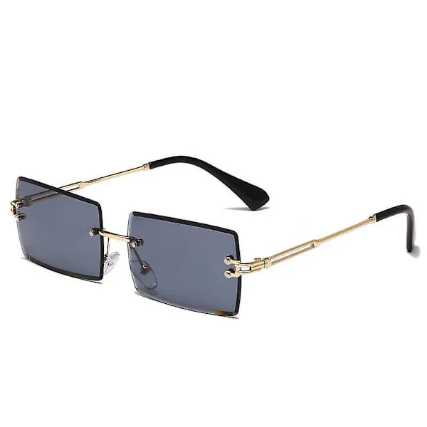 Women's Sunglasses, 90s Inspired Rectangular Summer Sunglasses Black Black