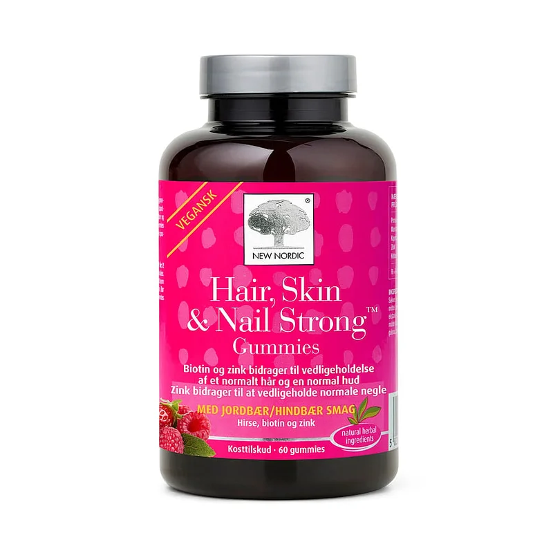 New Nordic Hair, Skin, & Nail Strong 60 gummies, Helse & Madvarer, Hud, Hår & Negle, Kosttilskud Til Neglene