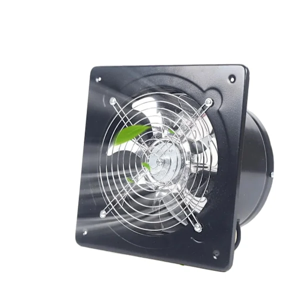 Axial industrifläkt, 200 mm storlek, 80 W effekt, 2800 RPM hastighet, svart