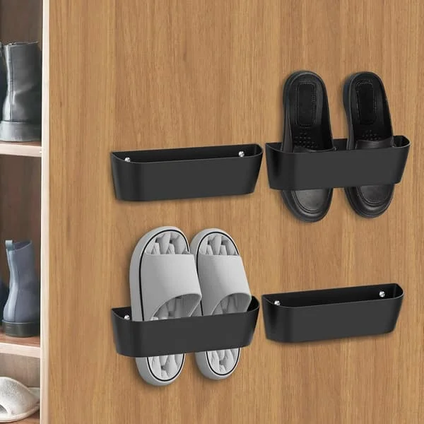 Shoe Storage Over the Door for Caravan, Motorhome, Wall Mounted Shoe Rack with Self-Adhesive Shoe Hooks - Set of 4