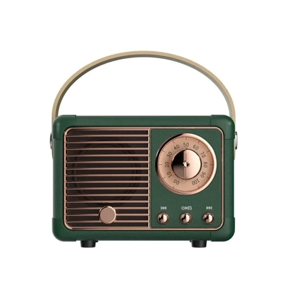 Retro Bluetooth-högtalare Trådlös Mini-högtalare, Portabel Utomhus Bl
