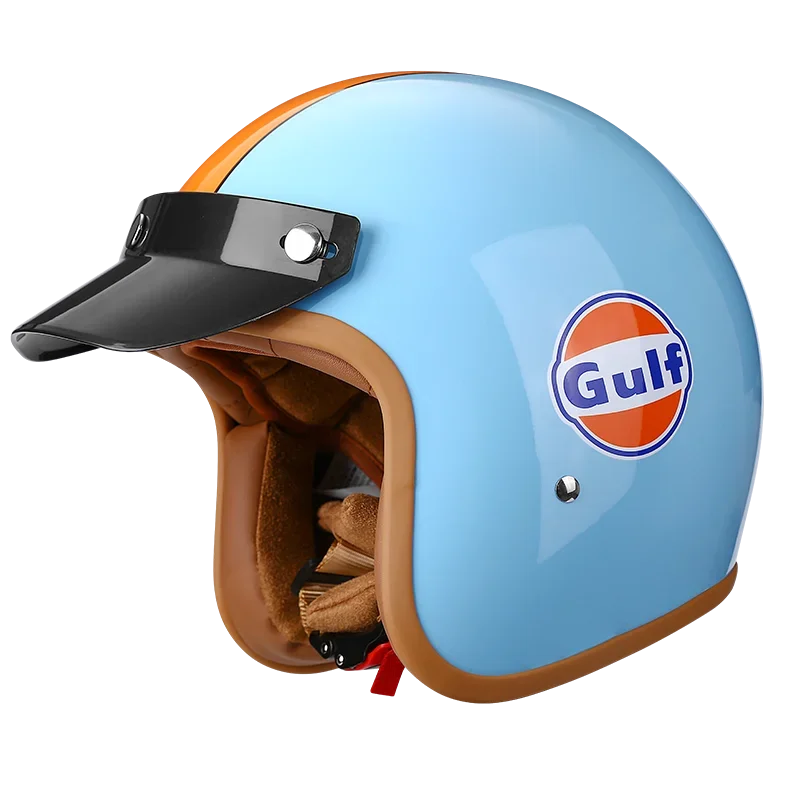 AliExpress - Nouveau lancé casque de moto Vintage certifié DOT cuir synthétique 3/4 casque Jet masque casque 508