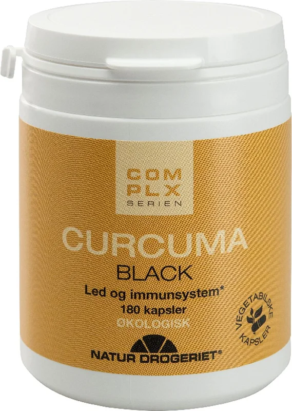 3 for 2 - Natur Drogeriet Curcuma Black m. gurkemeje og sort peber 180 kaps., Helse & Madvarer, Ingredienser, Gurkemeje